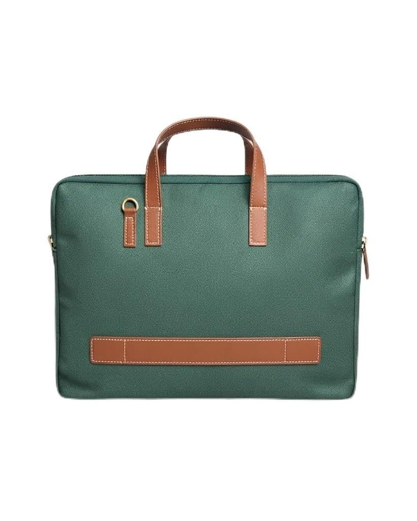 Elegant Green Jute Laptop Sleeve