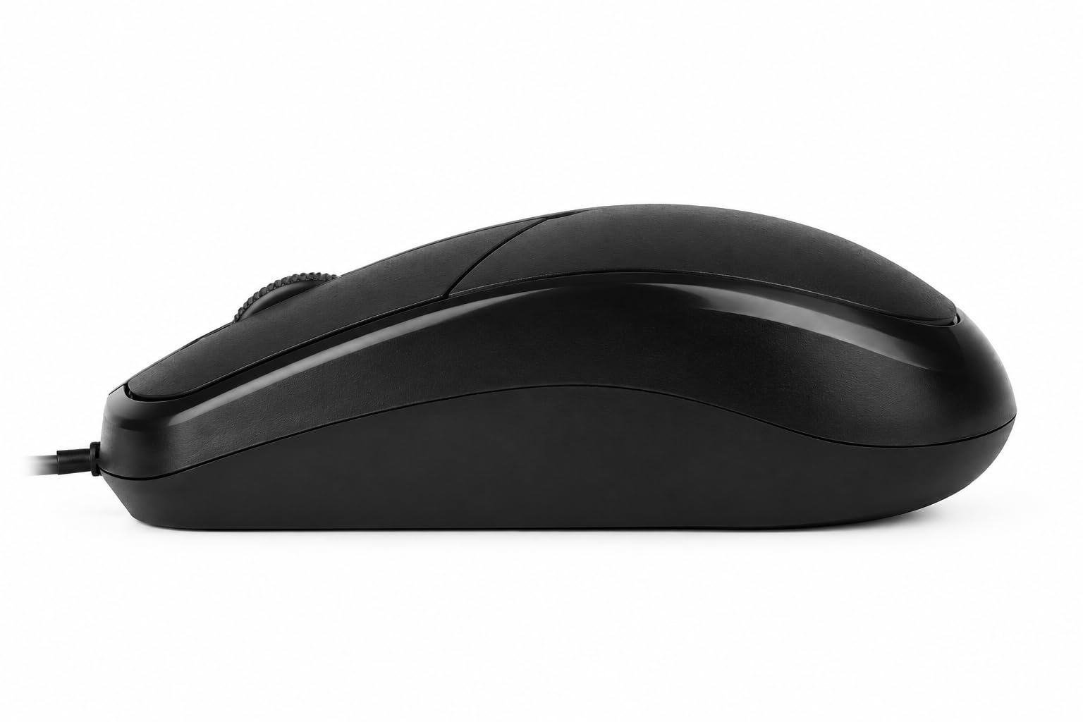 Wired USB Computer Mouse, Black, Optical, Scroll Wheel, 3 Button, Desktop Laptop PC