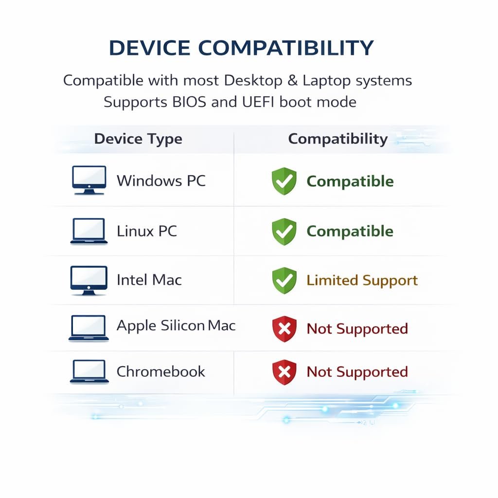 Bootable USB Pendrive for OS Installation | Windows 11 Compatible | System Repair & Recovery Flash Drive for Laptop & Desktop