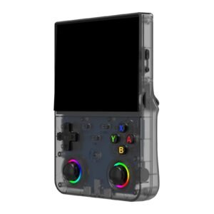 New Classic R36 Ultra X Retro Video Game Console with 4.5 Inch HD Screen, RGB Light Joysticks, Dual Analog Controls, Vibration Feedback, Rechargeable Handheld Gaming Console (Random Color)