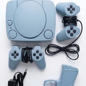Gagon Traders Retro Mini Video Game Console, Blue, with 2 Wired Controllers, Light Gun, Audio Video Cable and Power Adapter