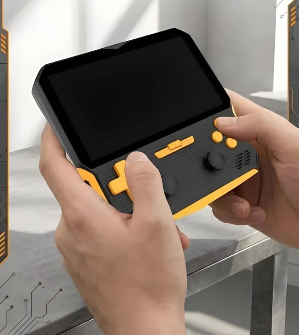 New Classic GS1 Retro Gaming Console with 5.0 Inch HD Screen, Dual Analog Controls, Rechargeable Handheld Video Game Console, Portable Gaming Device, Random Color