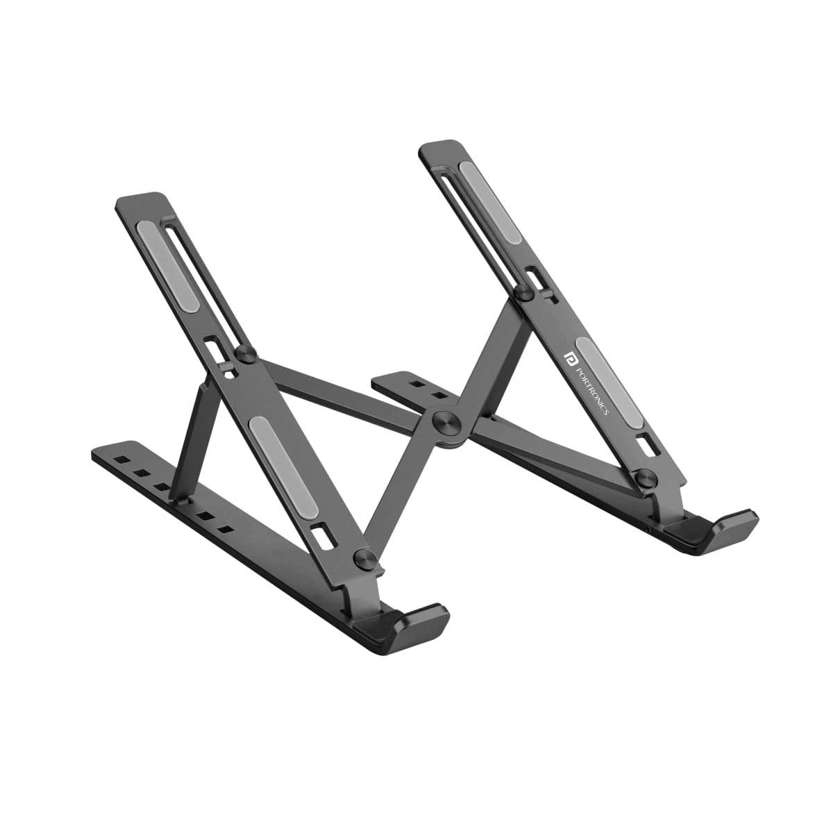 My Buddy K Portable Laptop Stand with Adjustable Height, Foldable, OverHeating Protection for Laptops & MacBooks (Grey)