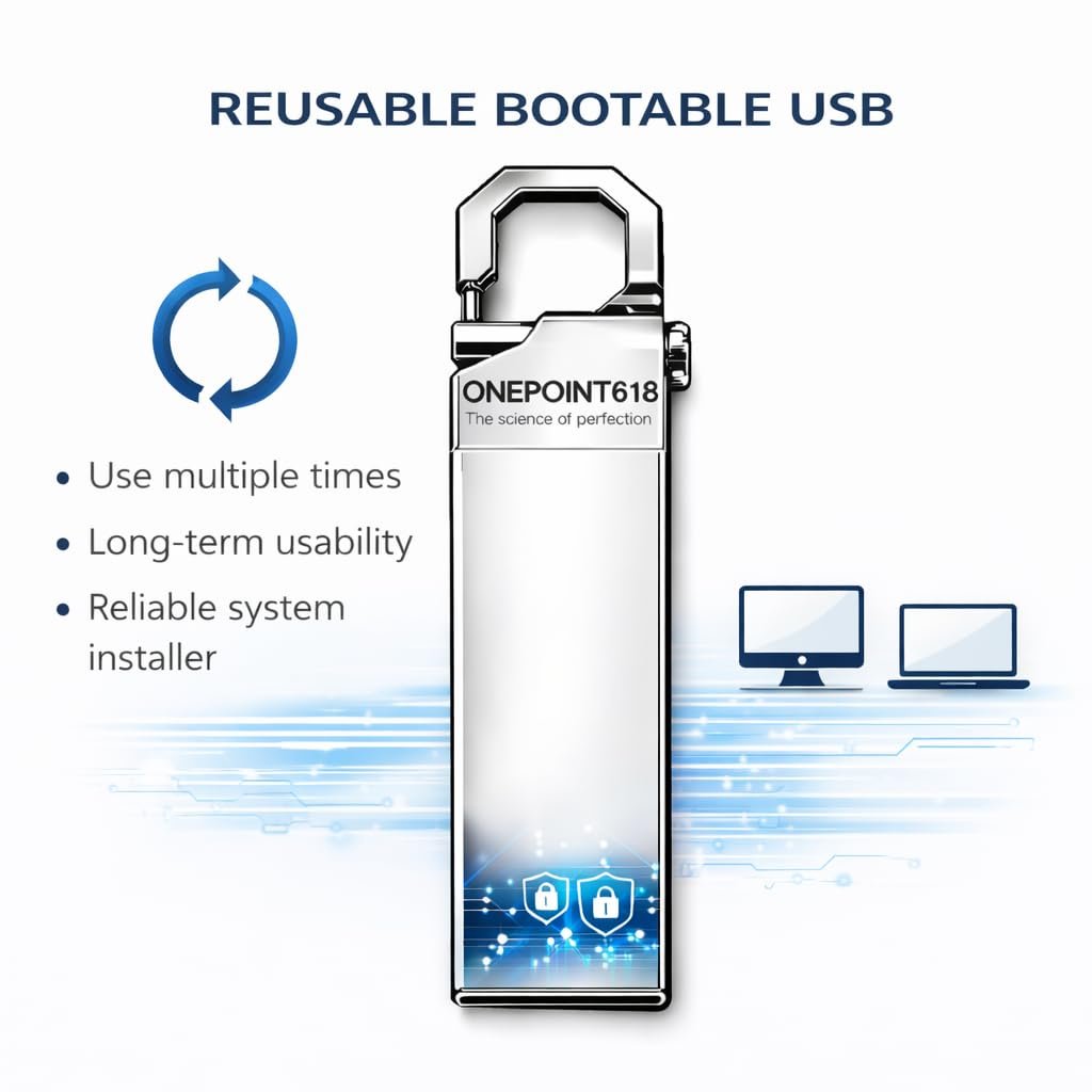 Bootable USB Pendrive for OS Installation | Windows 11 Compatible | System Repair & Recovery Flash Drive for Laptop & Desktop
