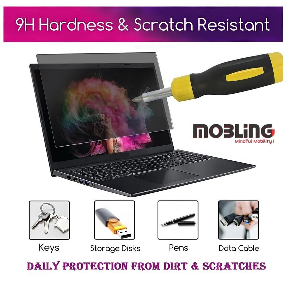 Privacy Matte Anti Spy Screen Guard Compatible With HP Smartchoice Victus (15.6 Inch, 39.6cm, 16:9 Ratio, 1920x1080 Resolution Laptop) Anti Peep Screen Protector Not a Tempered Glass