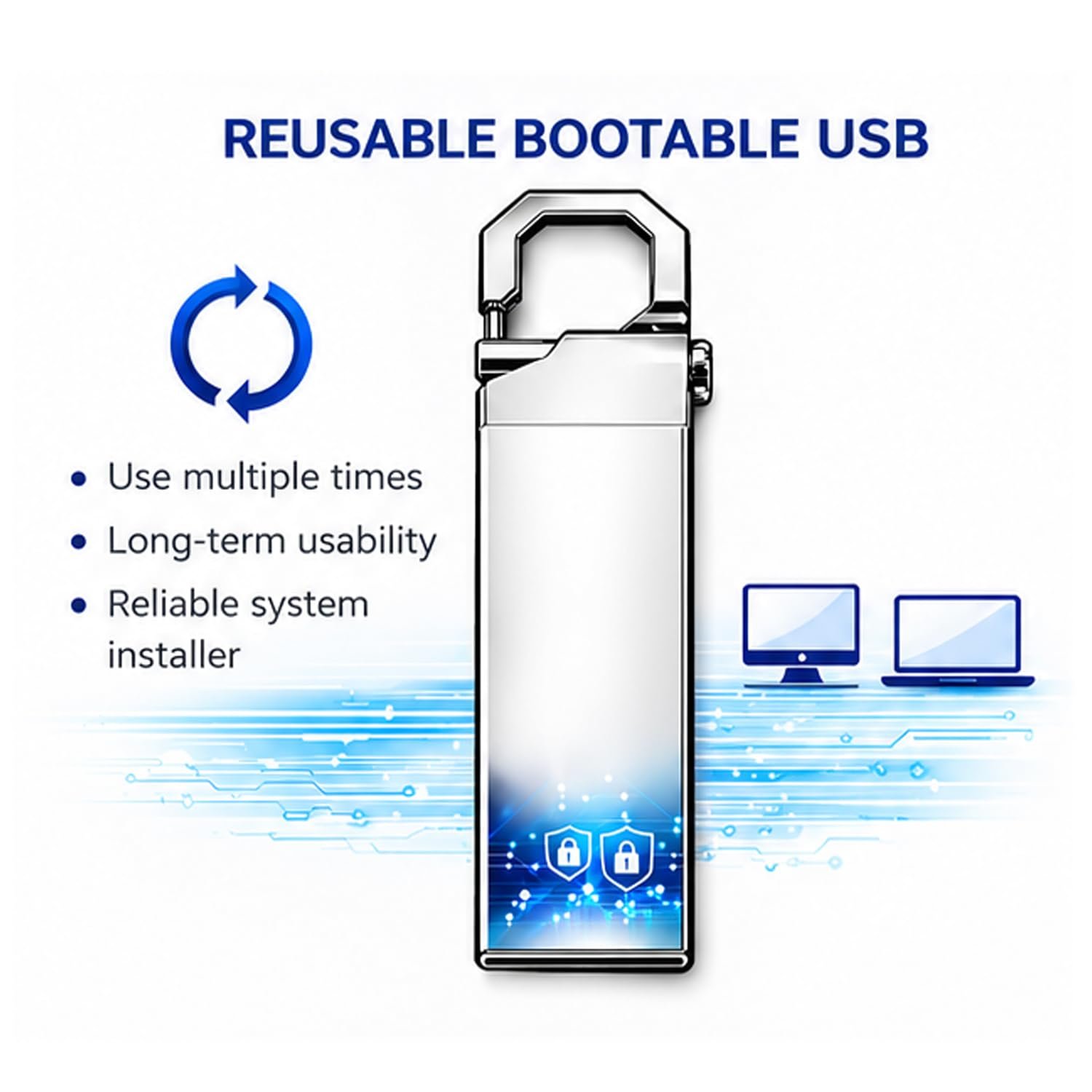 Bootable USB Pendrive for OS Installation | Windows 7, 8.1, 10 & 11 Compatible | System Repair & Recovery Flash Drive for Laptop & Desktop | with Live Kali Linux