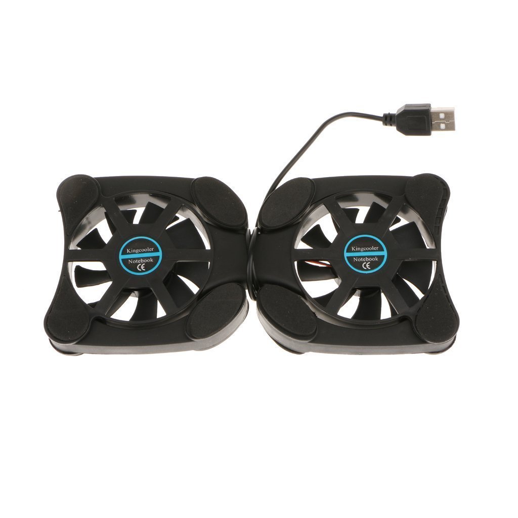 Meri Shopp Portable USB Folding Two 70mm Fans Laptop Notebook Cooling Cooler Pad