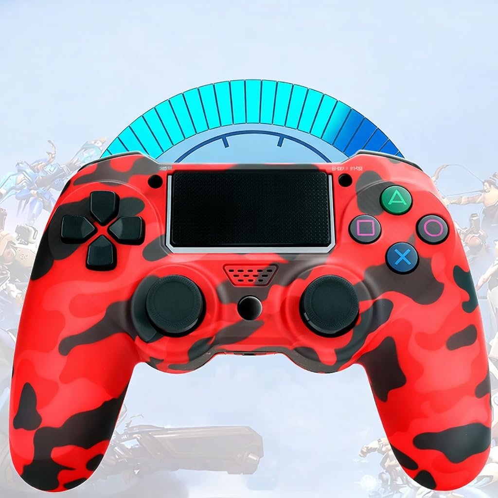 Wireless Pro Controller Compatible with PS-4 /PS-4 Pro/P-S'4Slim Console, Gaming Remote,Bluetooth Controller Wireless Gaming Controllers, with 6-Axis Motion Sensor (Red)