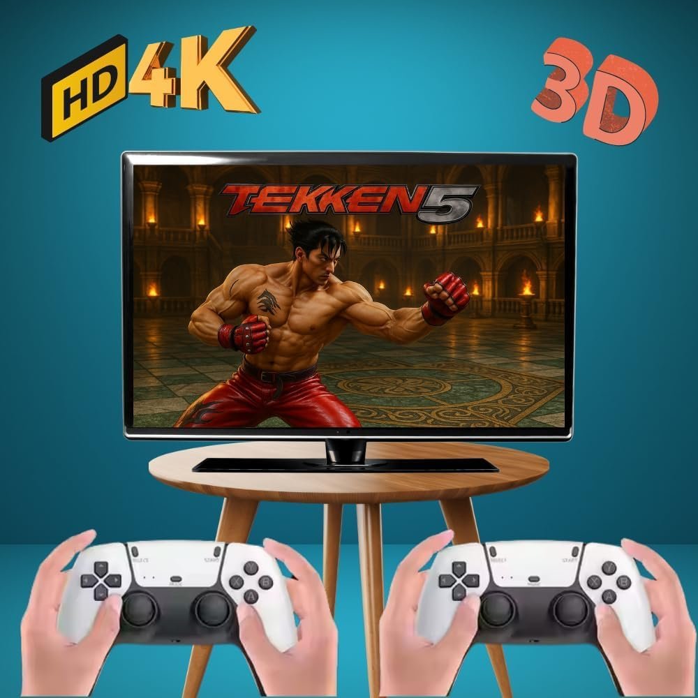 M15 G11 Pro Retro Game Console | 2.4GHz Wireless & Wired Connectivity | Built-in Classic Games | Multi-Platform Compatible | Plug & Play Gaming Console | Black