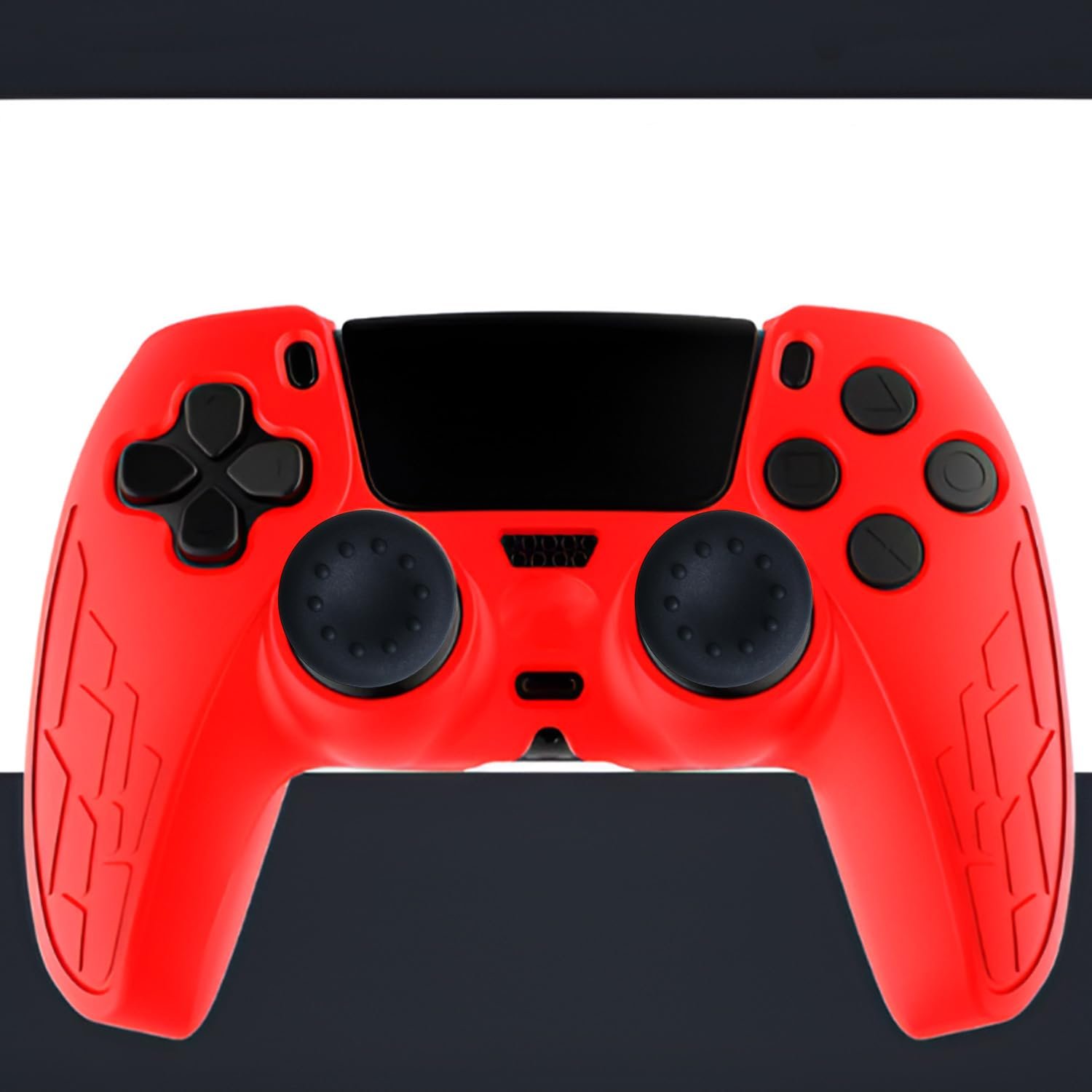 HICLE Black Soft Silicone Joystick Cap for PS5, PS4, PS3 & Xbox Controllers – Anti-Slip Thumb Grip Cover -Black