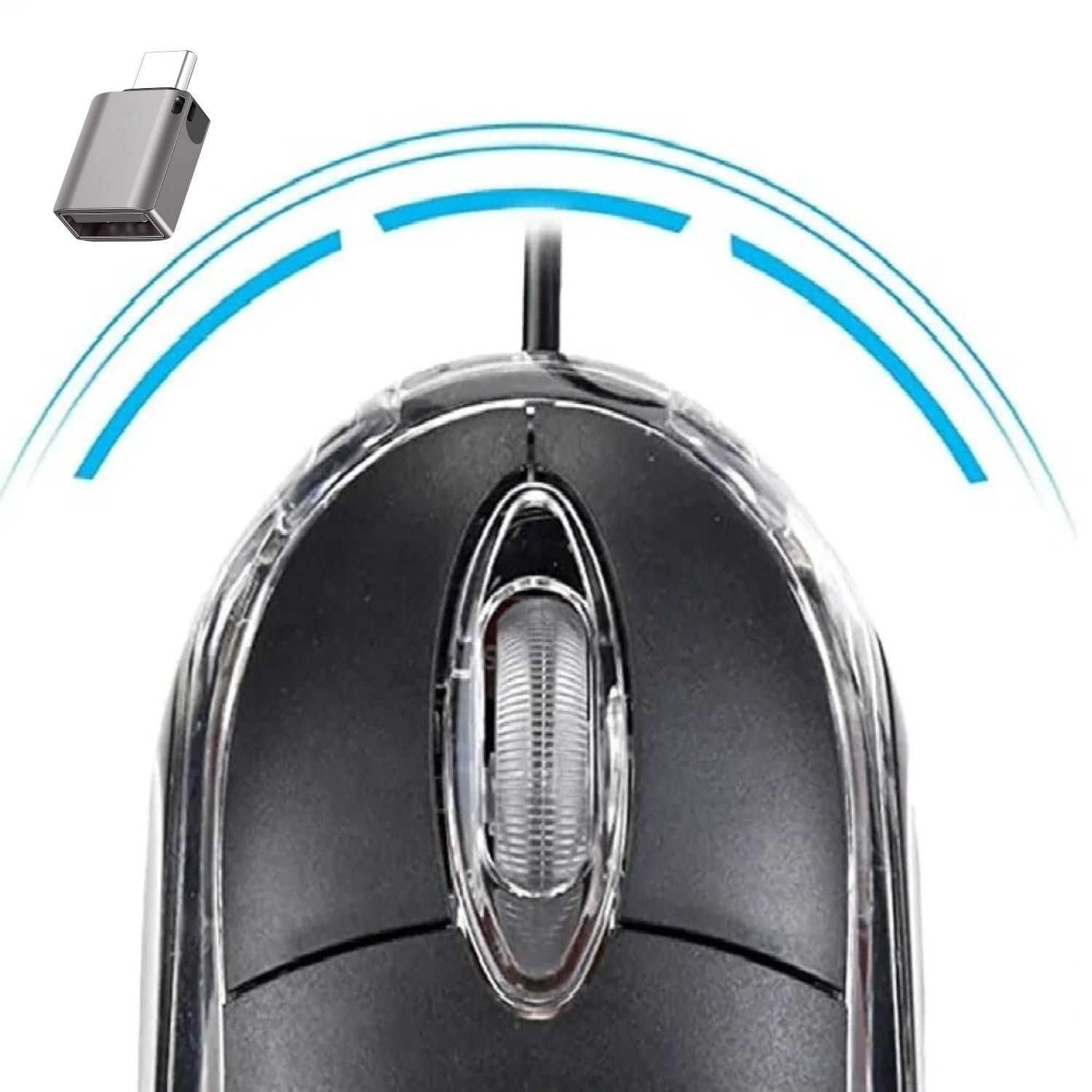 Type-C Mouse Auto Clicker with Type C Connector, Undetectable, Plug and Play, No Software Required, Works On Every Operating System, Works On Laptop, PC, Mac, Phone, Tablet