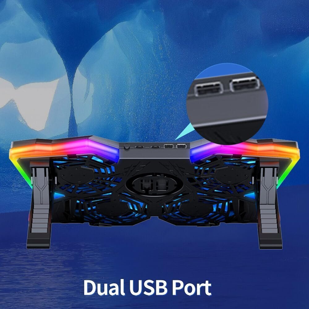 Arctic K25 PRO RGB Laptop Cooling Pad with 4 Motor Fans, 7 Adjustable Height | Black