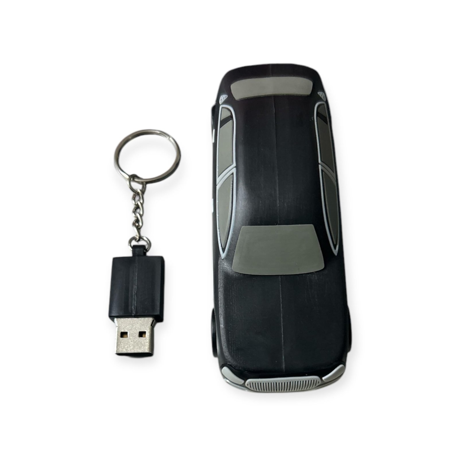 CleverlyGifted® 32GB 2.0 Luxury Car Design USB Flash Drive with Keychain, Black Sedan Shape, Novelty Storage Device, 2.0, Speed Upto 10mbps, Gift Item, Unisex, 1Pc