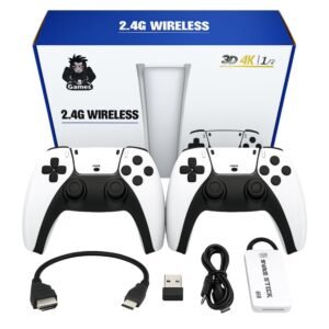 M15 G11 Pro Retro Game Console | 2.4GHz Wireless & Wired Connectivity | Built-in Classic Games | Multi-Platform Compatible | Plug & Play Gaming Console | Black