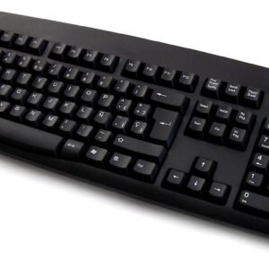 Full Size Wired Computer Keyboard, 104 Keys, Black