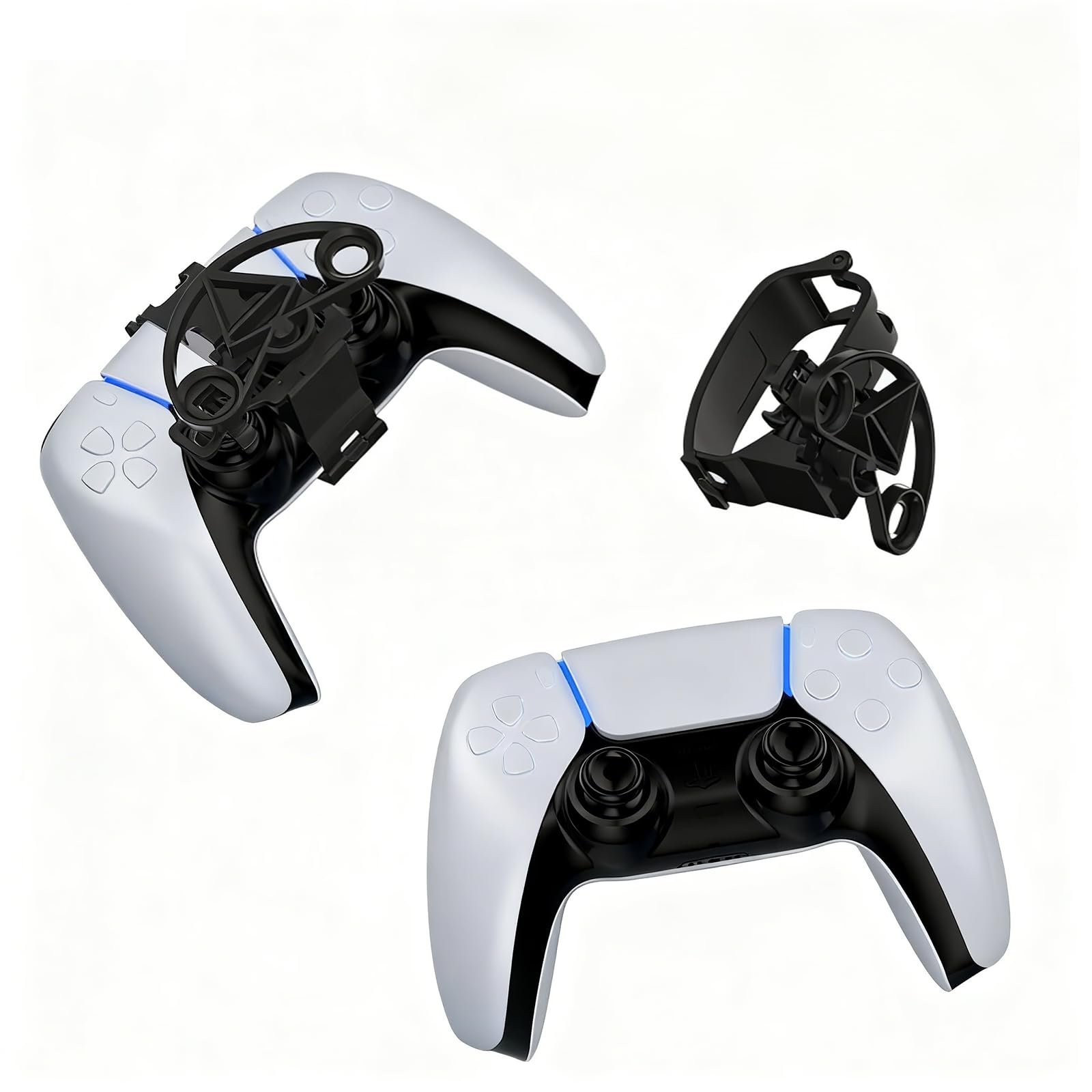 YSFVNP Steering Wheel Controller, Mini Steering Wheel for Controller, Controller Steering Wheel for PC and Gaming Game Accessories Silvery Grey