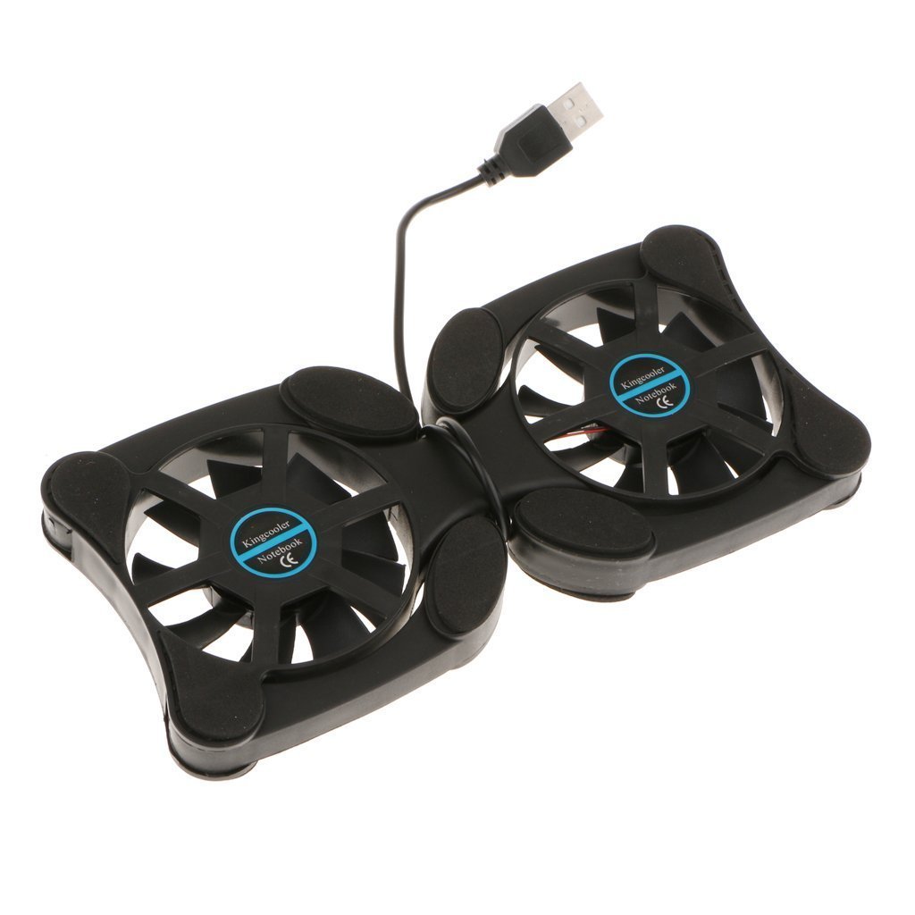 Meri Shopp Portable USB Folding Two 70mm Fans Laptop Notebook Cooling Cooler Pad