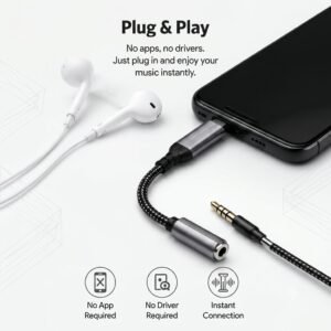Winsumm USB-C to 3.5mm Audio Adapter with DAC