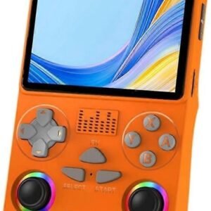 J36 Ultra Handheld Gaming Console, Orange, RGB Dual Joysticks, Portable Retro Game Player Multicolour as per availibility