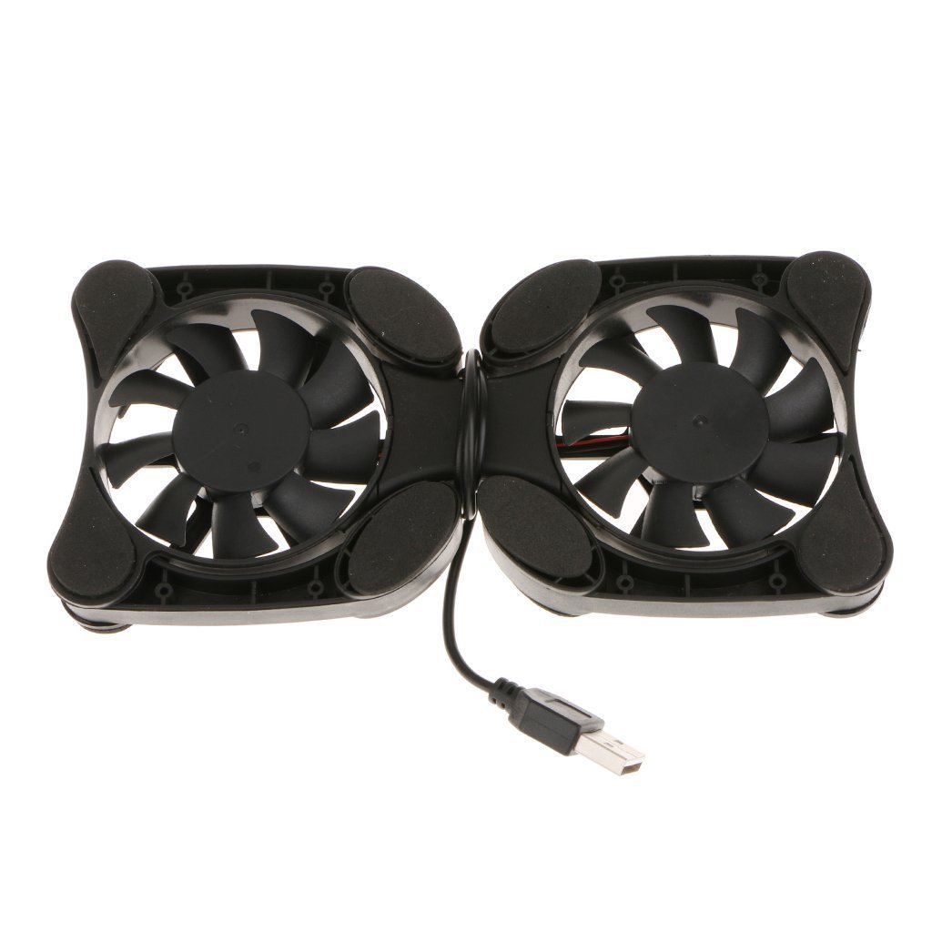 Meri Shopp Portable USB Folding Two 70mm Fans Laptop Notebook Cooling Cooler Pad