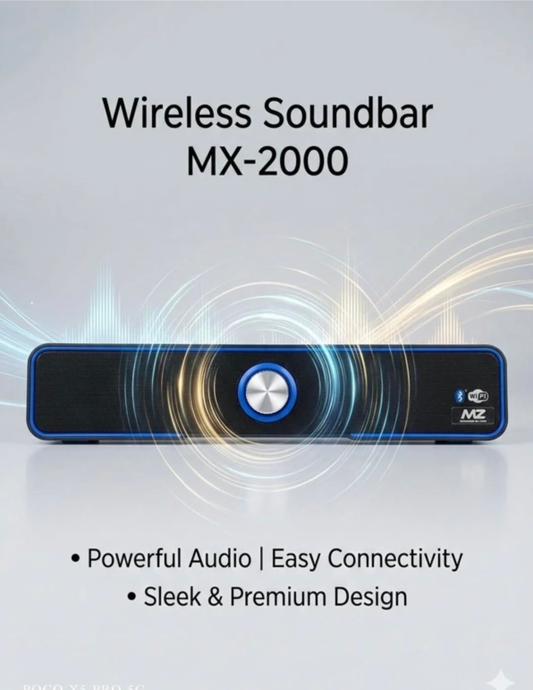 MZ Bluetooth Soundbar Speaker with USB and 3.5mm Aux Input
