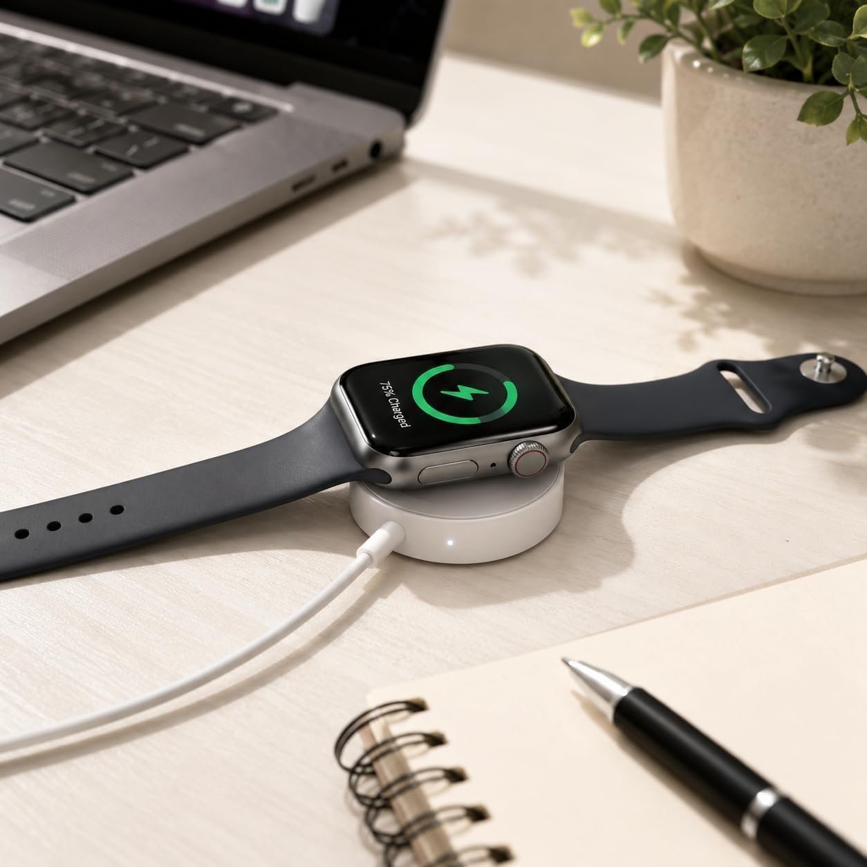 Smart Watch Charger Magnetic Charging Cable Compatible with Smart Watch Magnetic USB Charger for Smartwatch Wireless Charging Dock Cable Compatible