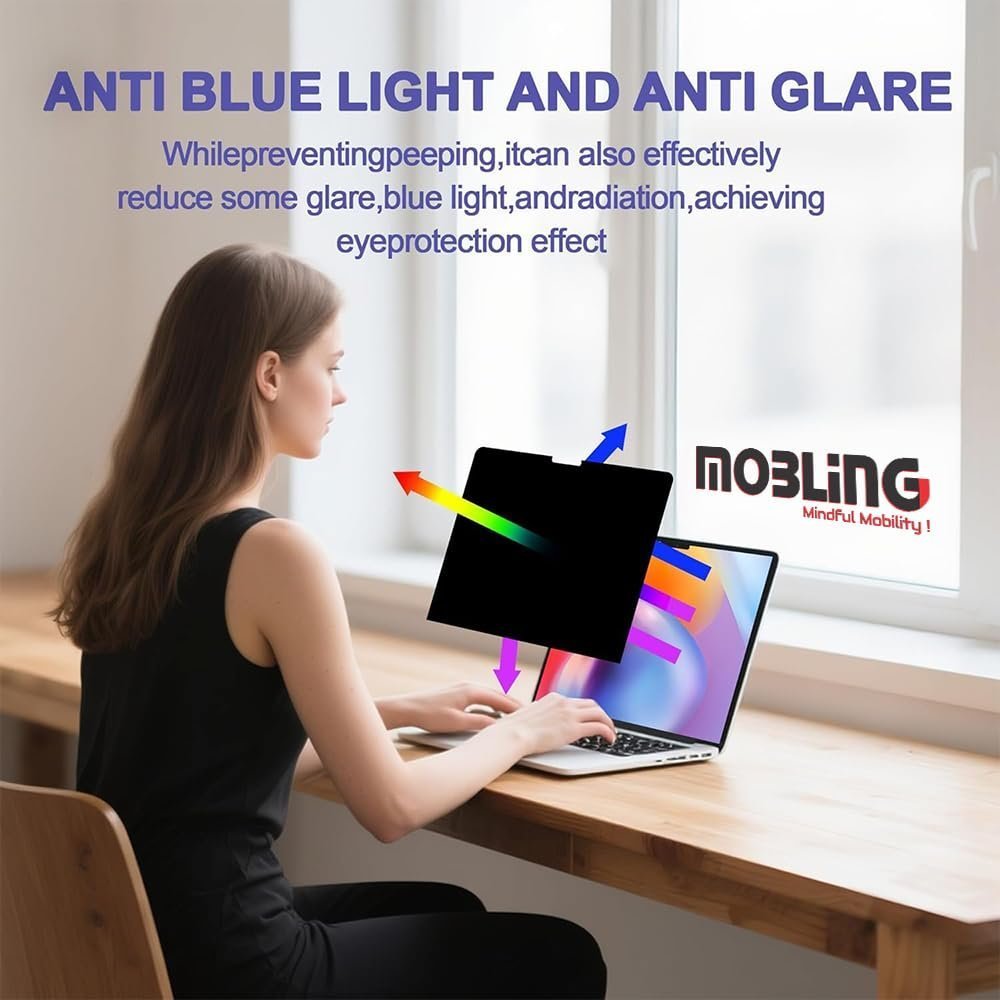 Privacy Matte Anti Spy Screen Guard Compatible With HP Smartchoice Victus (15.6 Inch, 39.6cm, 16:9 Ratio, 1920x1080 Resolution Laptop) Anti Peep Screen Protector Not a Tempered Glass