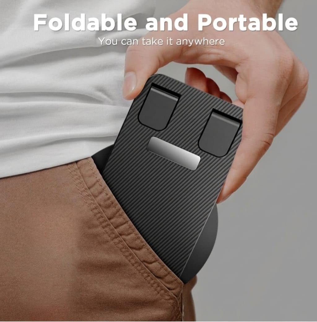 Mobile Phone Stand for Desk with 360° Rotation, Foldable