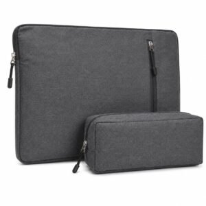 Laptop Sleeve 14 Inch Waterproof with Charger Pouch Protective Case