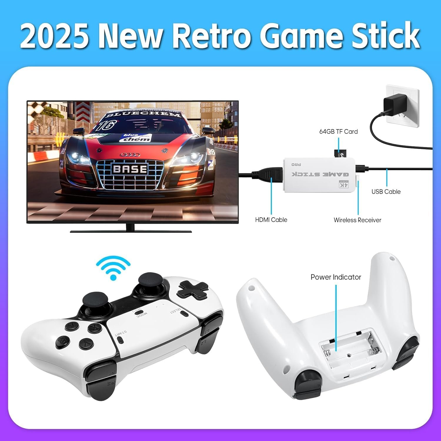 2026 Upgraded 4k TV Video Game Gaming System, Plug & Play Video TV Games HD with Wireless 2 Controllers for Men/Women/Girls/Boys, (NEW Latest 2026)