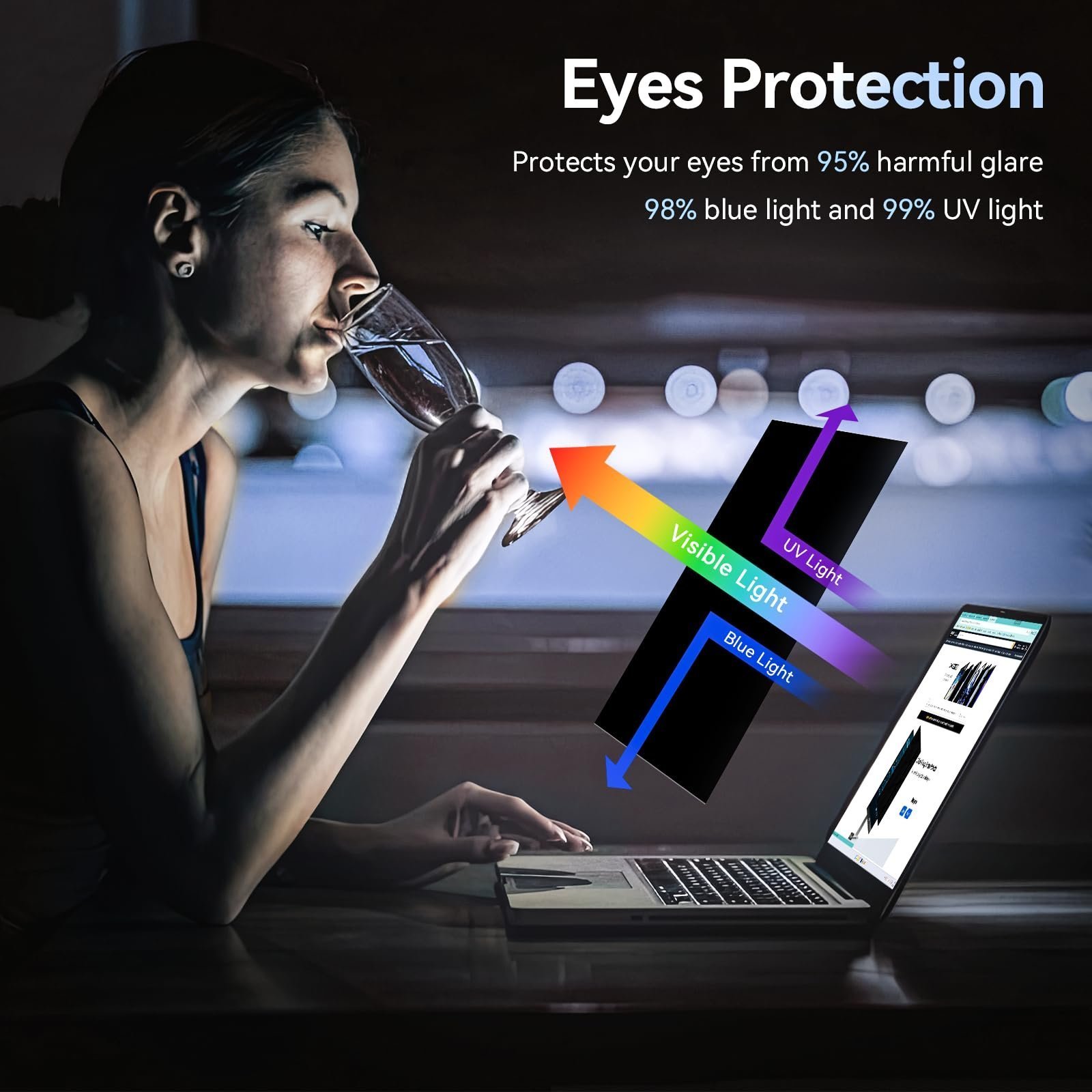 Laptop Privacy Screen Filter 14 Inch 16:9 Aspect Ratio