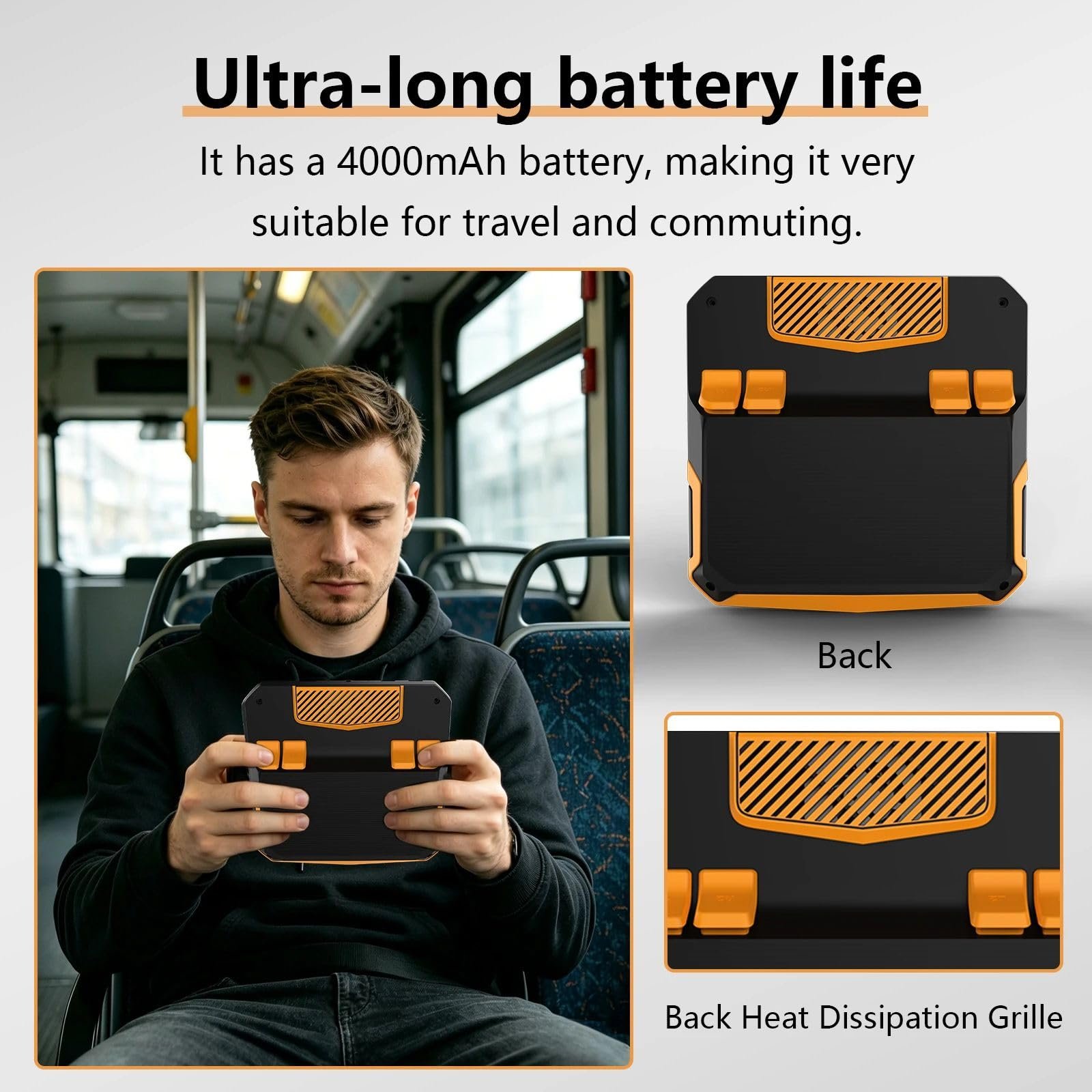 New Classic GS1 Retro Gaming Console with 5.0 Inch HD Screen, Dual Analog Controls, Rechargeable Handheld Video Game Console, Portable Gaming Device, Random Color