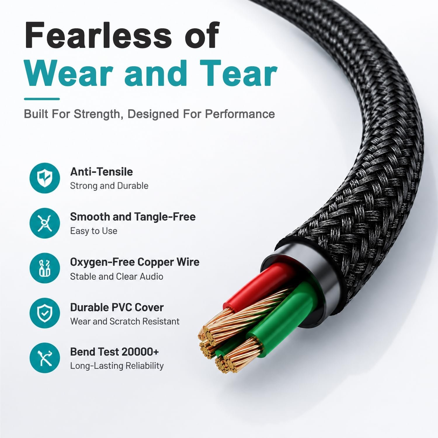 0.5M Type C to Dual 3.5mm Headphone Splitter with High Res DAC Chip