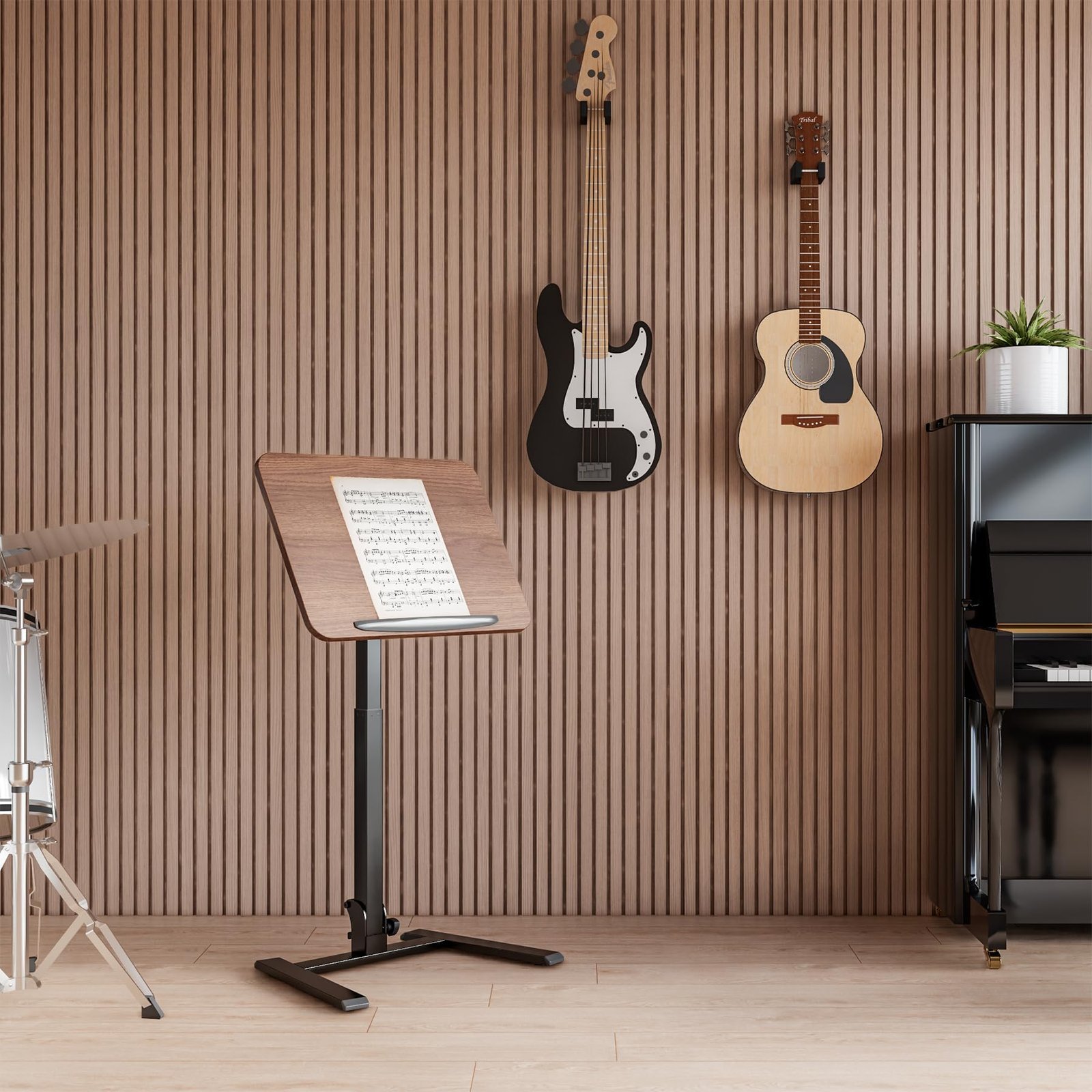 Elegant Wood Phone Stand for Desk and Nightstand