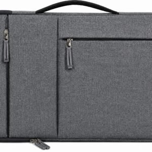 17 Inch Laptop Sleeve with Carry Handle & 2 Front Pockets | Slim Lightweight Laptop Case with Water-Resistant Cover | Compatible with MacBook, Dell, HP, Lenovo, Asus, Samsung, Mi & More