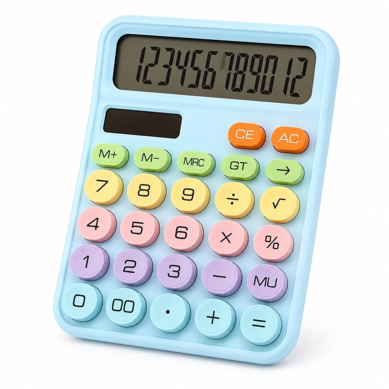 Colourful Candy Calculator 12-Digit, Sky Blue