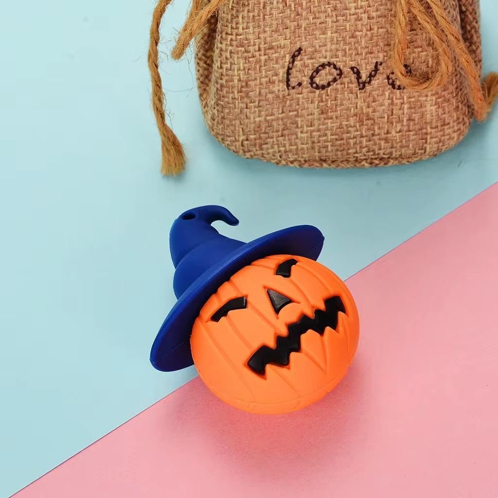 SippyTales® 128GB | 2.0 | Halloween Pumpkin USB Flash Drive, Witch Hat Design, Orange and Blue, PVC Rubber, 1Pc