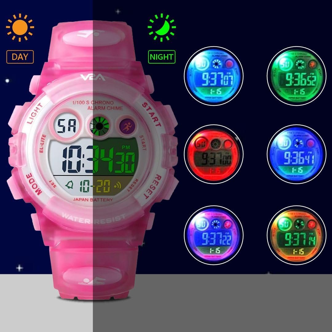 Nova 1451 Digital Sports Watch for Women and Girls, Stopwatch, Alarm, EL Backlight, 5 ATM Water Resistant, Flexible TPU Strap | Active, Casual & Gifting