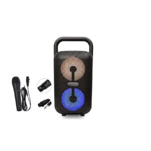 Portable Bluetooth Speaker 25W | Built-in Mic | 1200mAh Battery, 6 Hours Playtime | Bluetooth 5.3 | RGB LED Light | FM, USB, Micro SD | Wireless Outdoor Bass Speaker