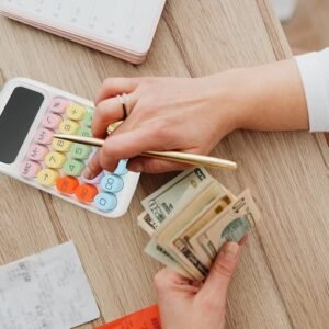 Snevil Desktop Calculator - Big Buttons | Aesthetic Candy Color | Comfortable Touch | Handheld for Daily Use | Medium Size (White)