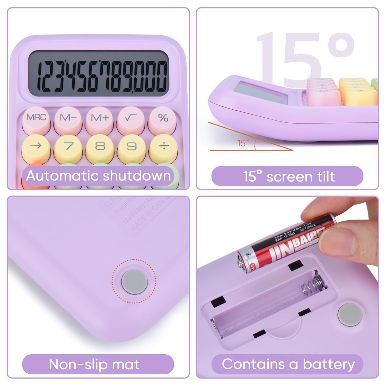Typewriter Style Desktop Calculator with 12-Digit Large Display