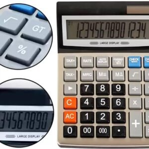 CT-912ND 14 Digits Solar Power Tax Calculator for Office, Shops and Student with Large Display, Pack of 1.