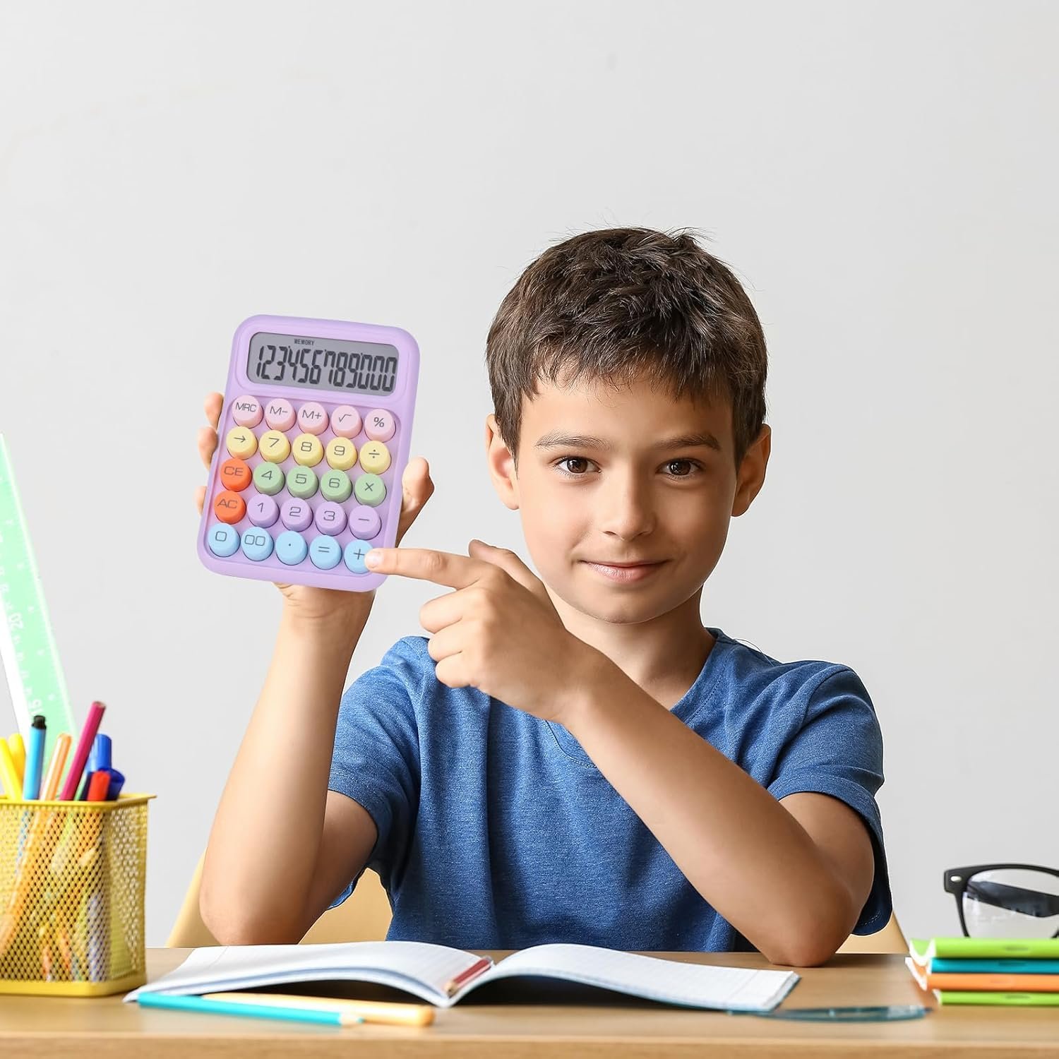 Typewriter Style Desktop Calculator with 12-Digit Large Display